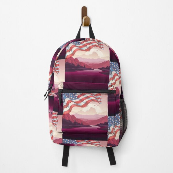 Item preview, Purple Mountain Majesties with American flag designed and sold by AmericaFreedom.