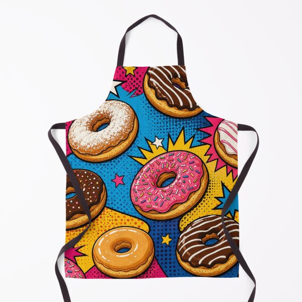 Item preview, Colorful Donut Pop Art Pattern Retro Dessert Lover Graphic Tee designed and sold by TM DESIGNS AND MORE.