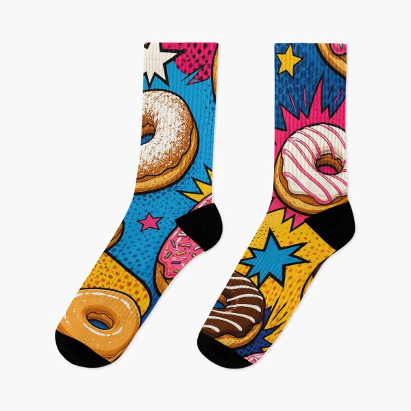 Item preview, Colorful Donut Pop Art Pattern Retro Dessert Lover Graphic Tee designed and sold by TM DESIGNS AND MORE.