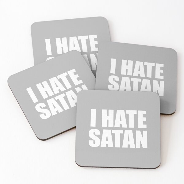 Item preview, I Hate Satan Bold Quote Funny Christian Faith Statement designed and sold by ArleneRowe.