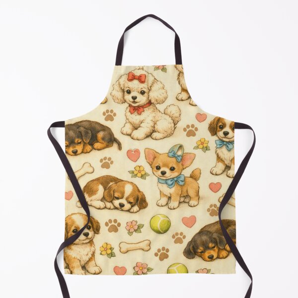 Item preview, Vintage Children’s Puppy Pattern – Adorable Storybook Dog Illustration designed and sold by Shadowframe Studios.