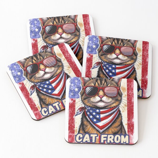 Item preview, Cat From America Funny Patriotic Cat Lover  designed and sold by BellabdO.