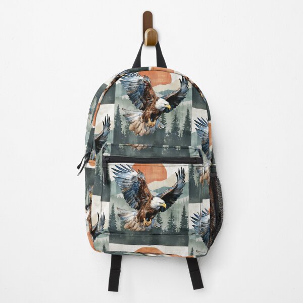 Item preview, Bald Eagle with Sunset and wilderness background designed and sold by AmericaFreedom.
