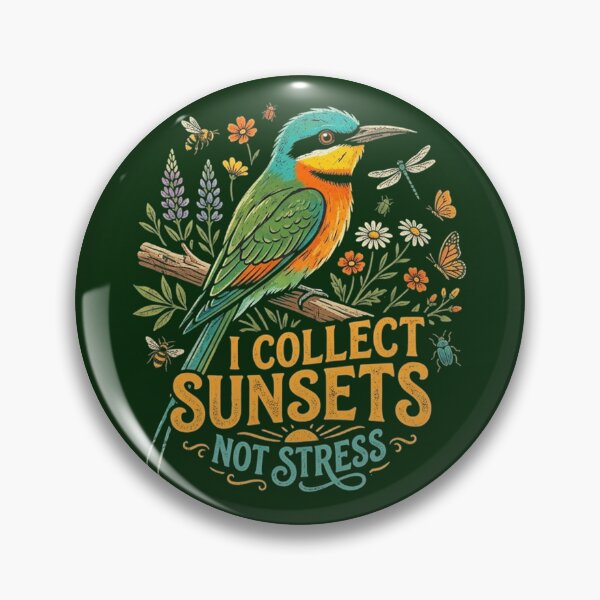 Item preview, Rainbow Bee-eater I Collect Sunsets Not Stress designed and sold by Max Store.