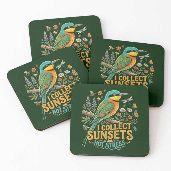Item preview, Rainbow Bee-eater I Collect Sunsets Not Stress designed and sold by Max Store.