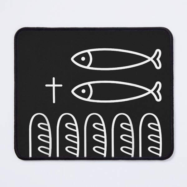 Item preview, 2 Fishes 5 Breads Jesus Feeds The 5000 Christian Bible Verse men designed and sold by CriseldaBruning.