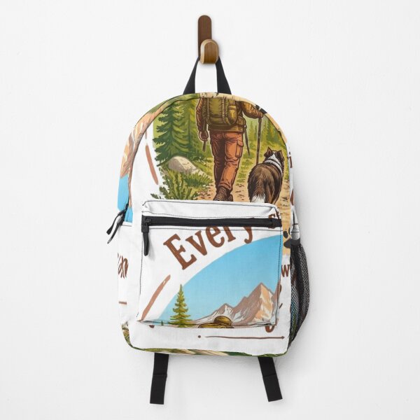 Item preview, Hiking With Dog Mountain Trail Paw Prints Outdoor Adventure designed and sold by LavIsInTheAir.