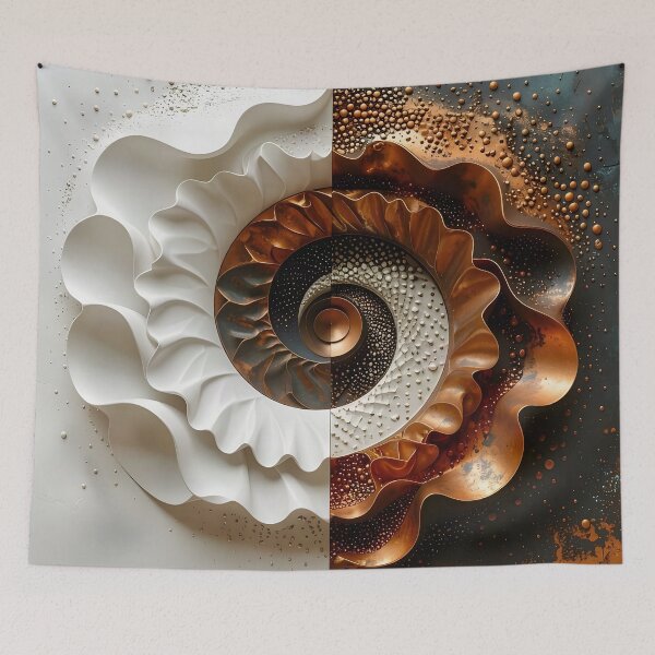 Item preview, Abstract Sculpture in Copper and White designed and sold by Vicky Brago-Mitchell®.