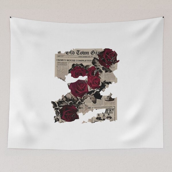 Item preview, Vintage Roses Newspaper Collage Art designed and sold by Royal-House.