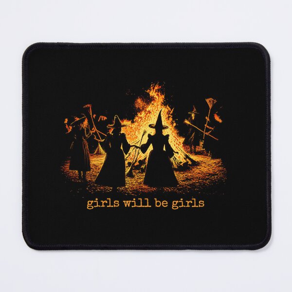 Item preview, Vintage Girls Will Be Girls Feminist Witches Bonfire designed and sold by AnaHahn.