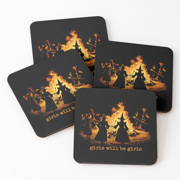 Item preview, Vintage Girls Will Be Girls Feminist Witches Bonfire  designed and sold by AnaHahn.