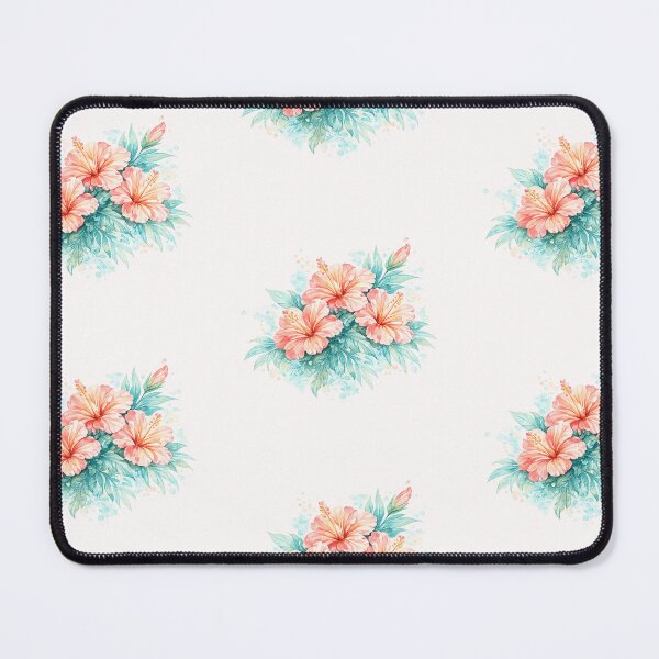 Item preview, Blue Lagoon Hibiscus Bouquet | Watercolor Tropical Floral Art | Botanical Flower Illustration designed and sold by Nolmo.