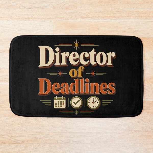 Item preview, Director of Deadlines | Funny Office Humor Retro Typography Design designed and sold by Irene Catchmind.