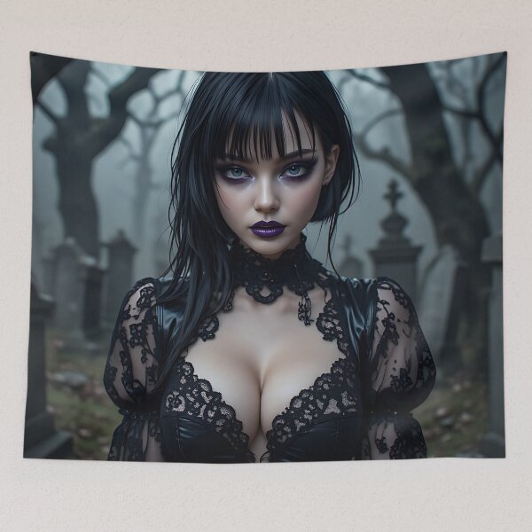 Item preview, Hot Halloween Anime Goth Girl Waifu 403 designed and sold by Your New Fixation.