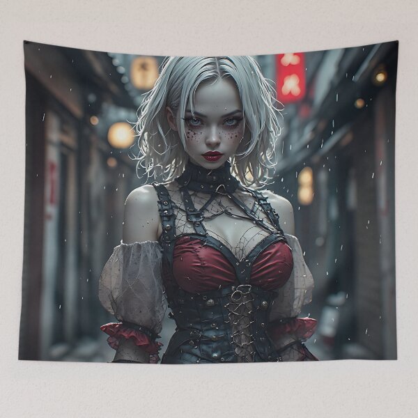 Item preview, Hot Halloween Anime Goth Girl Waifu 407 designed and sold by Your New Fixation.