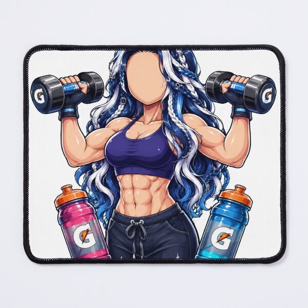 Item preview, Anime Gym Girl Dumbbell Workout Fitness Motivation Graphic Design designed and sold by Digistore1221.
