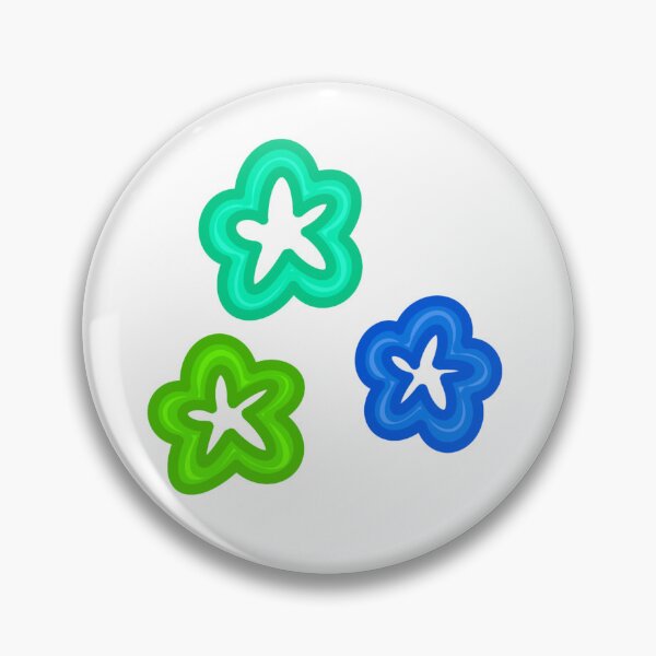 Item preview, Bright Blue Green Flower Stars designed and sold by Abbey Polizzotto.