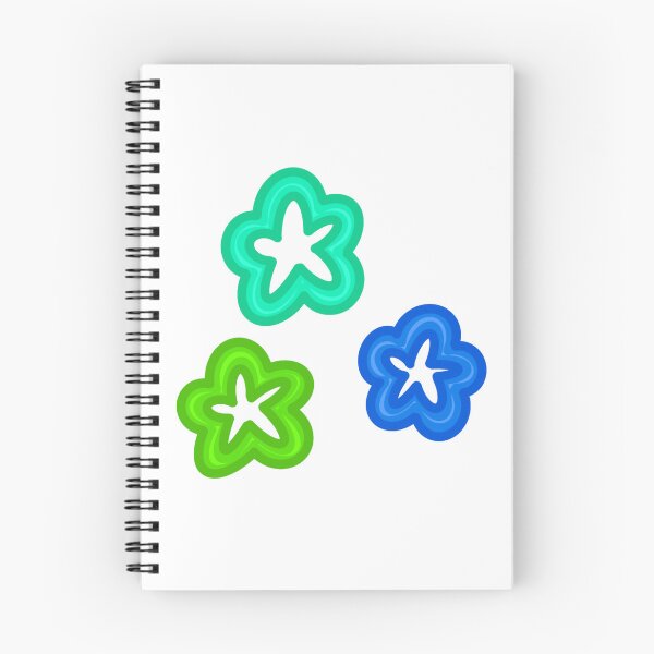 Item preview, Bright Blue Green Flower Stars designed and sold by Abbey Polizzotto.