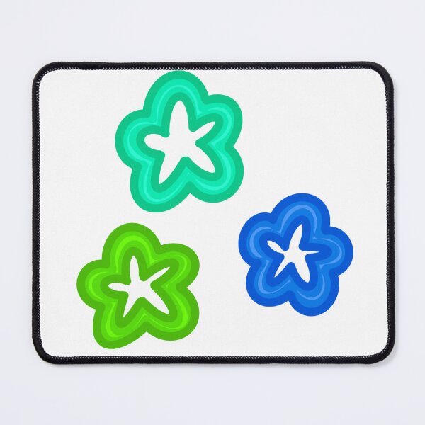 Item preview, Bright Blue Green Flower Stars designed and sold by Abbey Polizzotto.