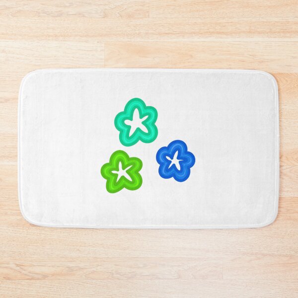 Item preview, Bright Blue Green Flower Stars designed and sold by Abbey Polizzotto.
