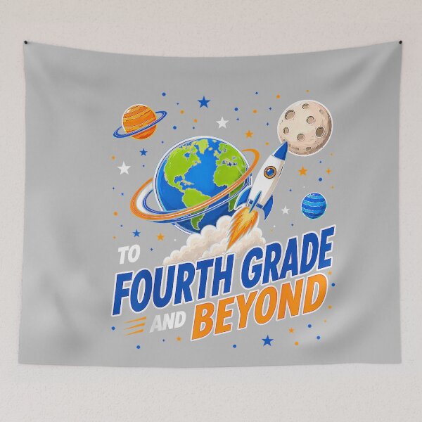 Item preview, 4th Grade Boys First Day of Fourth Grade Back to School Moon designed and sold by mjohnson9.
