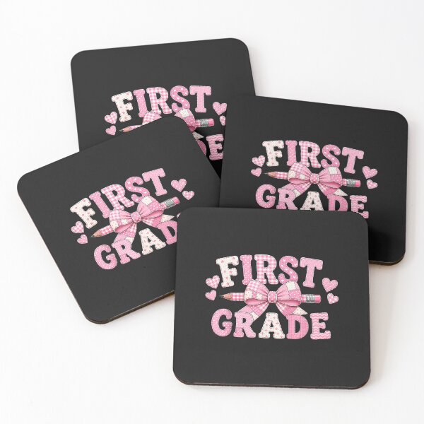 Item preview, 1st First Grade Back to School Pink Bow Coquette Patchwork designed and sold by FrankIsabel.