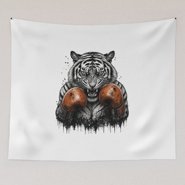 Item preview, Boxing Tiger — Fierce Tiger in Boxing Gloves designed and sold by RickyHN7.