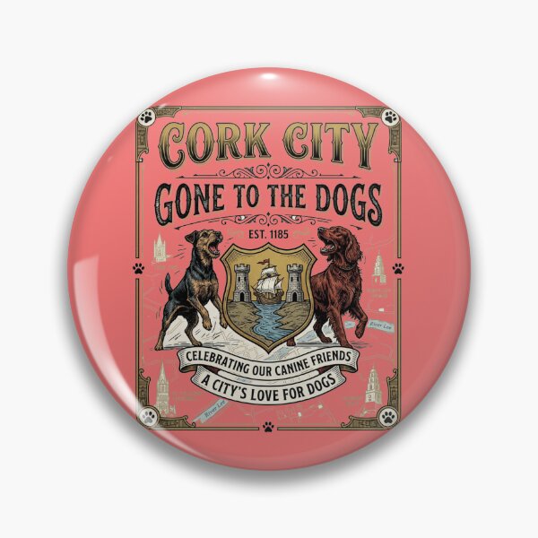 Item preview, Cork City Gone to the Dogs Irish Setter Terrier designed and sold by Flirt-Teez.
