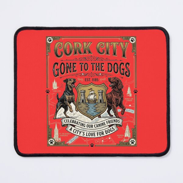 Item preview, Cork City Gone to the Dogs Irish Setter Terrier designed and sold by Flirt-Teez.