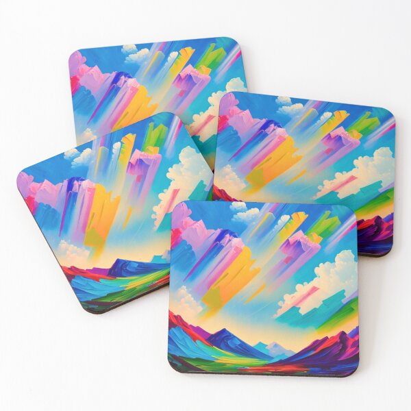 Item preview, Dreamscape Horizons – Vibrant Abstract Landscape Digital Painting designed and sold by lavanya11.