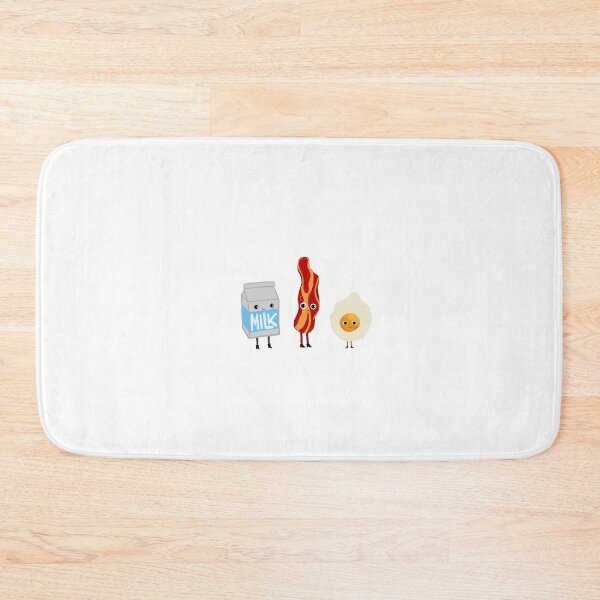 Item preview, The Cute Breakfast Club Kawaii Milk Bacon Egg Illustration designed and sold by HausOfGrooves.