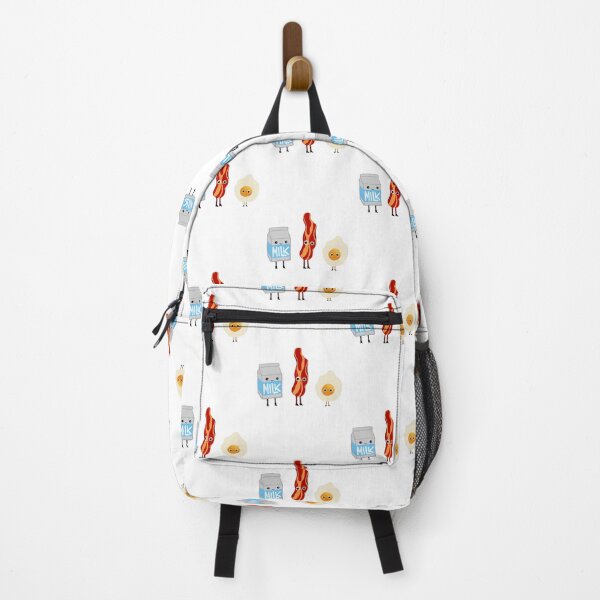 Item preview, The Cute Breakfast Club Kawaii Milk Bacon Egg Illustration designed and sold by HausOfGrooves.