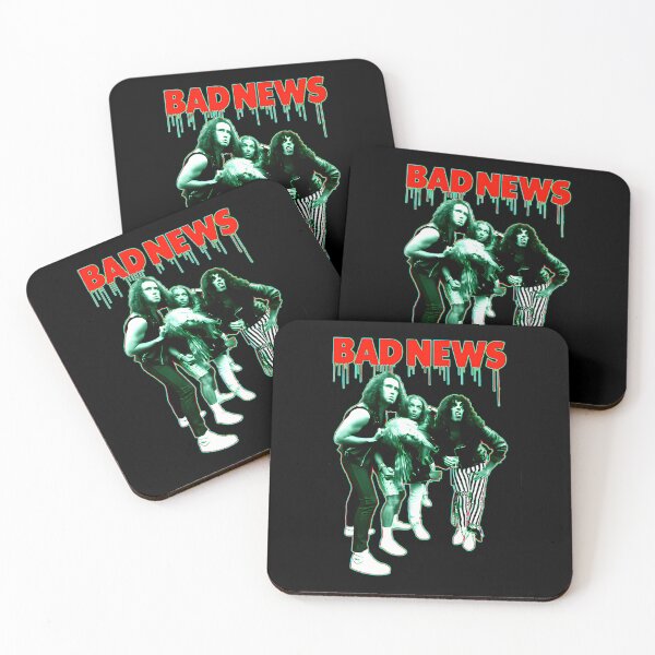 Item preview, Four Musicians In Leather Jackets With Red Dripping Text Poster designed and sold by AutomatedArtist.