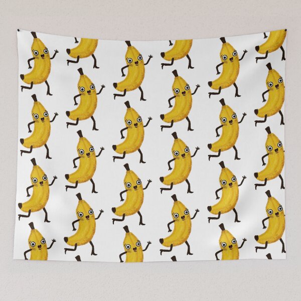 Item preview, Happy Banana Cute Kawaii Yellow Fruit Dancing Design designed and sold by HausOfGrooves.