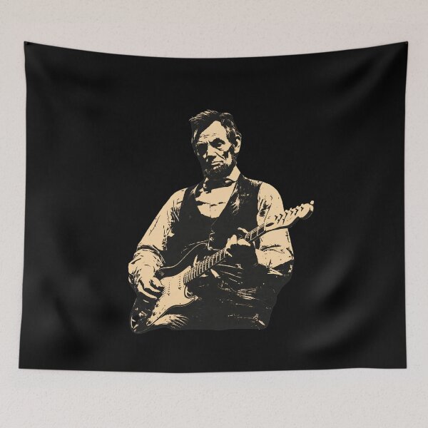Item preview, Abraham Lincoln Rock Guitarist  designed and sold by TypeRiotStudio.