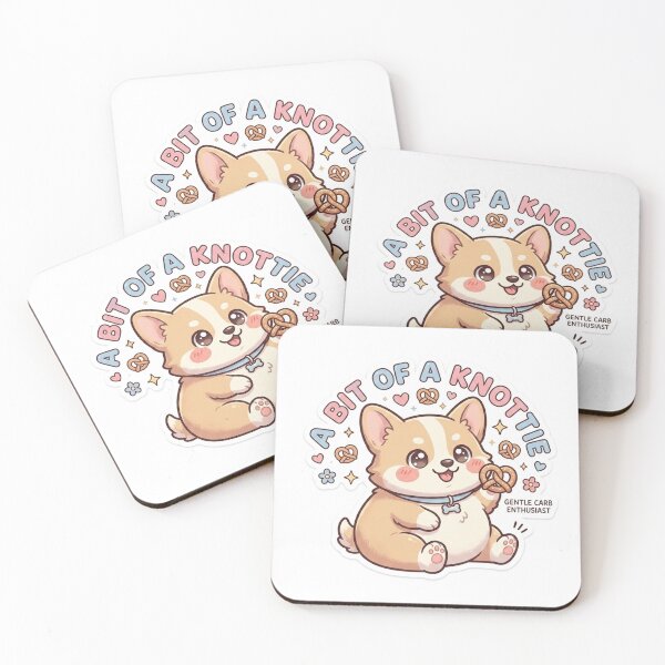 Item preview, Cute Kawaii A Bit Of A Knottie Corgi Sticker | Anime Style Pretzel Dog Chibi Art | Gift for Bakery Lovers designed and sold by Chipkooo.