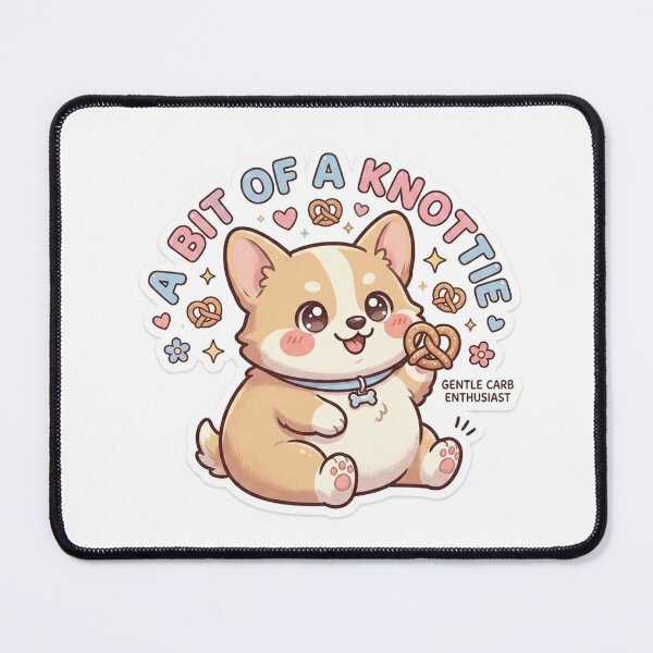 Item preview, Cute Kawaii A Bit Of A Knottie Corgi Sticker | Anime Style Pretzel Dog Chibi Art | Gift for Bakery Lovers designed and sold by Chipkooo.