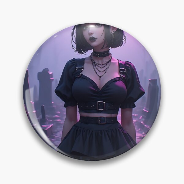 Item preview, Hot Woman Halloween Anime Goth Girl Waifu 416 designed and sold by Your New Fixation.