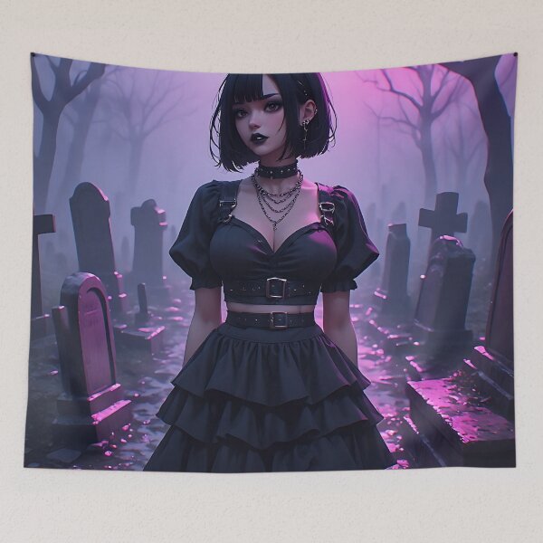 Item preview, Hot Woman Halloween Anime Goth Girl Waifu 416 designed and sold by Your New Fixation.