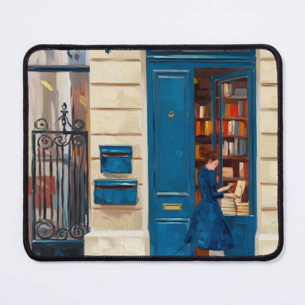 Item preview, “A Quiet Chapter”- French Bookshop Wall Art designed and sold by CARRAANN.