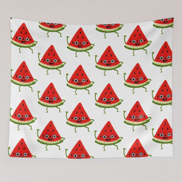 Item preview, Happy Watermelon Cute Kawaii Red Melon Slice Art designed and sold by HausOfGrooves.