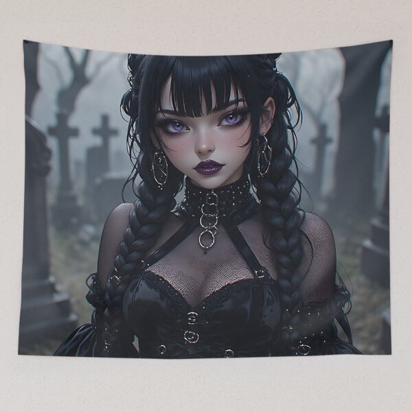 Item preview, Hot Woman Halloween Anime Goth Girl Waifu 419 designed and sold by Your New Fixation.