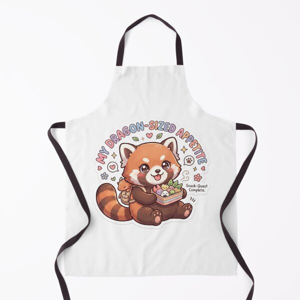 Item preview, Cute Kawaii My Dragon-Sized Appetite Red Panda Sticker | Anime Style Snack-Quest Complete Chibi Art | Bento Box Sticker designed and sold by Chipkooo.
