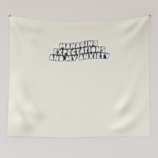 Item preview, Managing expectations and my anxiety - funny office typography designed and sold by Pace & Layer.