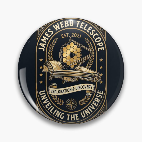 Item preview, James Webb Space Telescope JWST Vintage Emblem Astronomy Graphic designed and sold by KiwiRider.