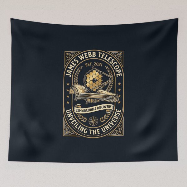 Item preview, James Webb Space Telescope JWST Vintage Emblem Astronomy Graphic designed and sold by KiwiRider.