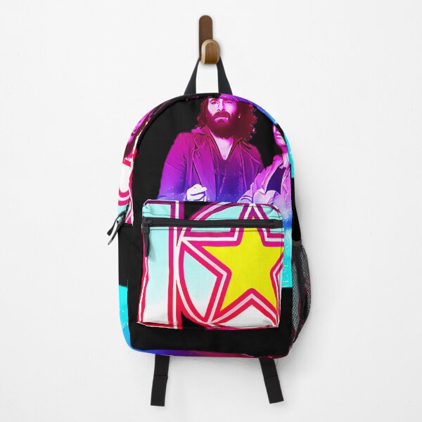 Item preview, Four Musicians Standing Under Large Star Symbol Neon Gradient Poster designed and sold by AutomatedArtist.
