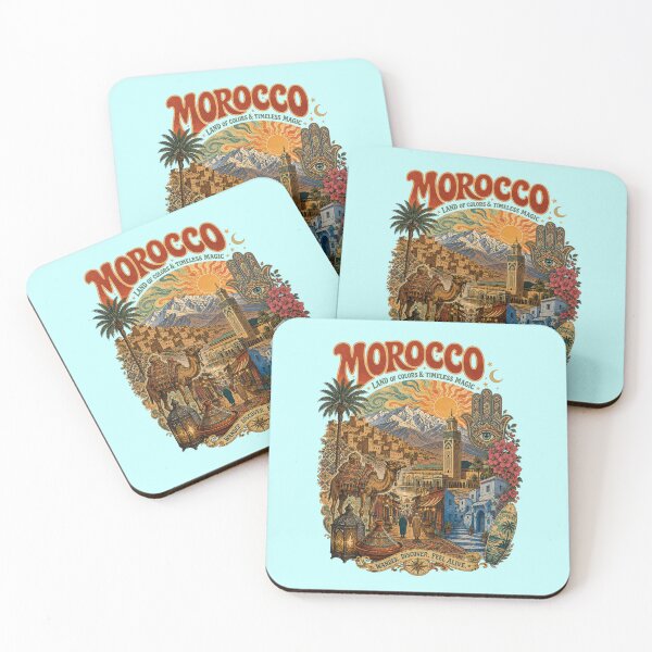 Item preview, Morocco Land of Colors Vintage Travel Poster designed and sold by Skyrocketz.
