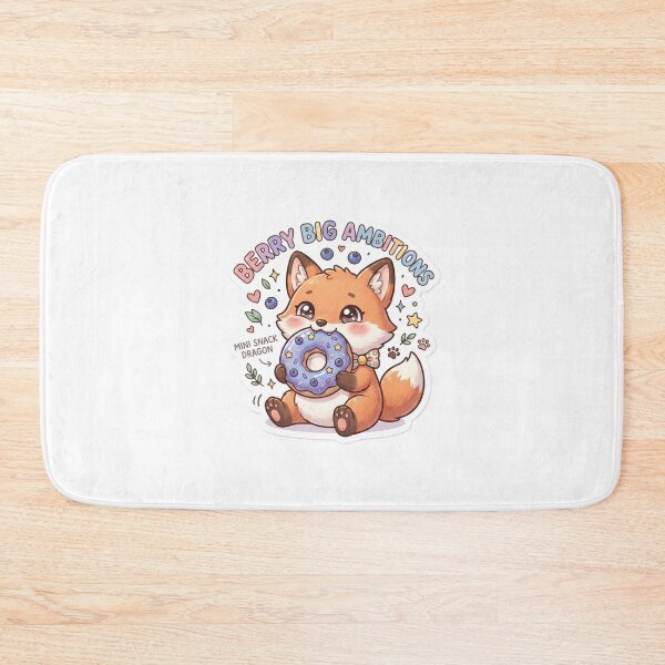 Item preview, Cute Kawaii Berry Big Ambitions Fox Sticker | Anime Style Mini Snack Dragon Chibi Art | Donut Sticker designed and sold by Chipkooo.