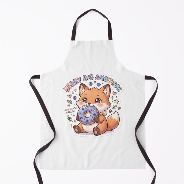 Item preview, Cute Kawaii Berry Big Ambitions Fox Sticker | Anime Style Mini Snack Dragon Chibi Art | Donut Sticker designed and sold by Chipkooo.